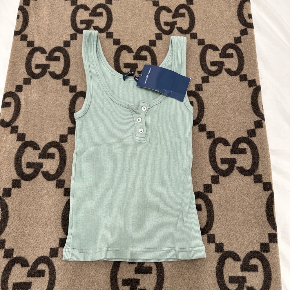 Brandy button tank sage green